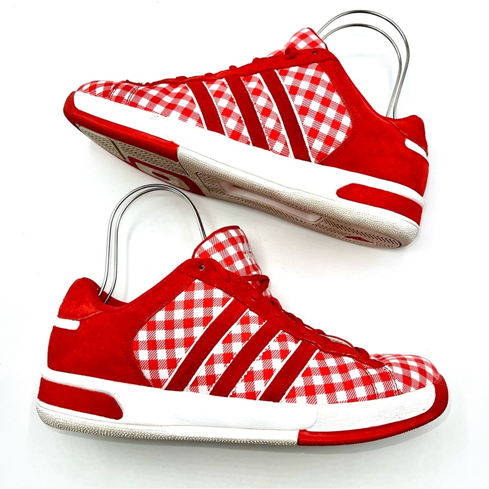 Adidas Red & White Gingham Checkered 2007 - Picture 8 of 10